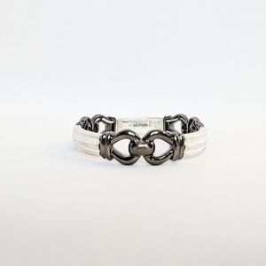 Napier Silver & Black Buckle Stretch Bracelet